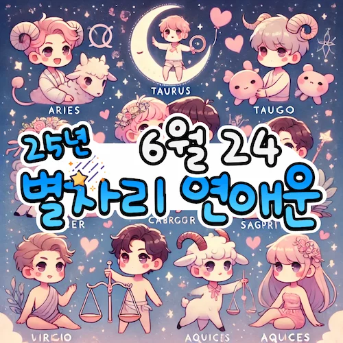 2025년 6월 24일 화요일, 별자리 연애운! ✨ 2025년 6월 24일 화요일, 별자리 연애운! ✨