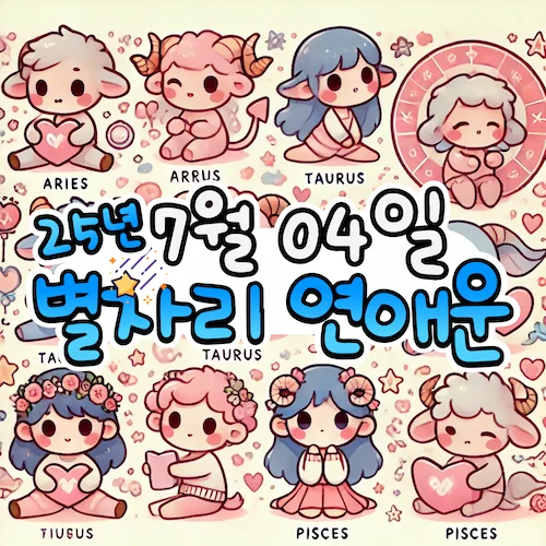 2025년 7월 4일 금요일, 별자리 연애운! ✨ 2025년 7월 4일 금요일, 별자리 연애운! ✨