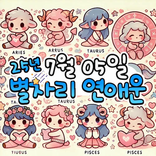 2025년 7월 5일 토요일, 별자리 연애운! ✨ 2025년 7월 5일 토요일, 별자리 연애운! ✨