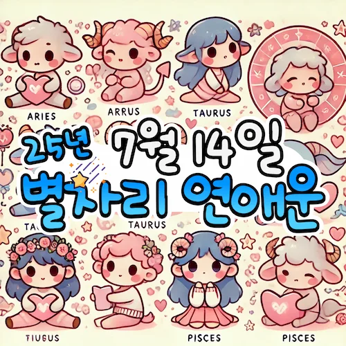 2025년 7월 14일 월요일, 별자리 연애운! ✨ 2025년 7월 14일 월요일, 별자리 연애운! ✨