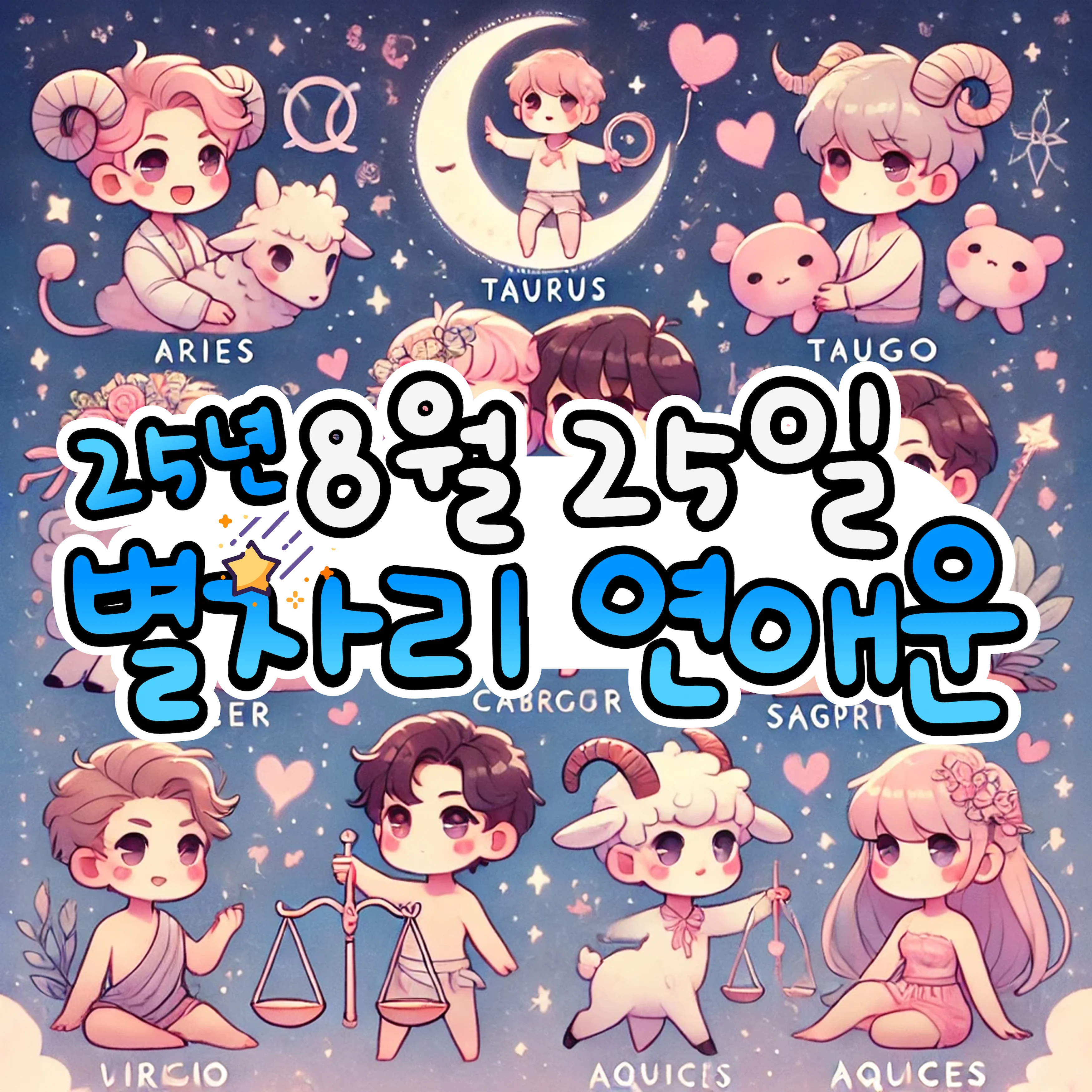 2025년 8월 25일 월요일, 별자리 연애운! ✨ 2025년 8월 25일 월요일, 별자리 연애운! ✨