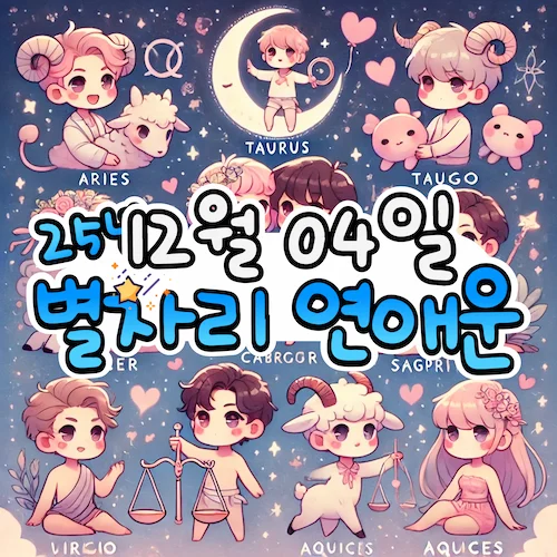 2025년 12월 4일 목요일, 별자리 연애운! ✨ 2025년 12월 4일 목요일, 별자리 연애운! ✨