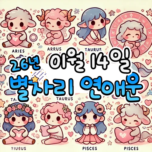 2026년 1월 14일 수요일, 별자리 연애운! ✨