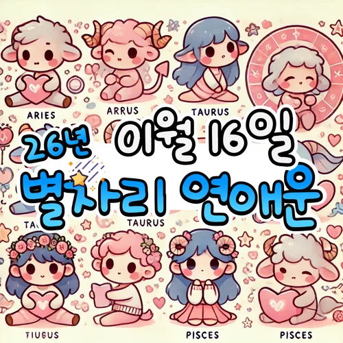 2026년 1월 16일 금요일, 별자리 연애운! ✨