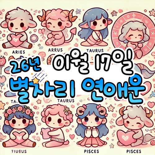 2026년 1월 17일 토요일, 별자리 연애운! ✨