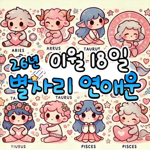 2026년 1월 18일 일요일, 별자리 연애운! ✨