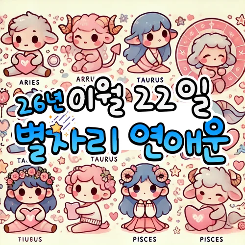 2026년 1월 22일 목요일, 별자리 연애운! ✨