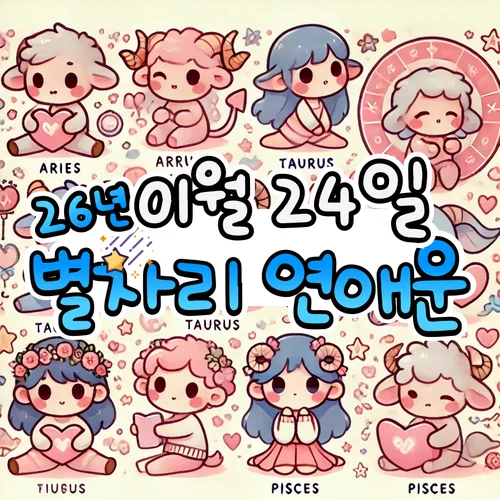  2026년 1월 24일 토요일, 별자리 연애운! ✨