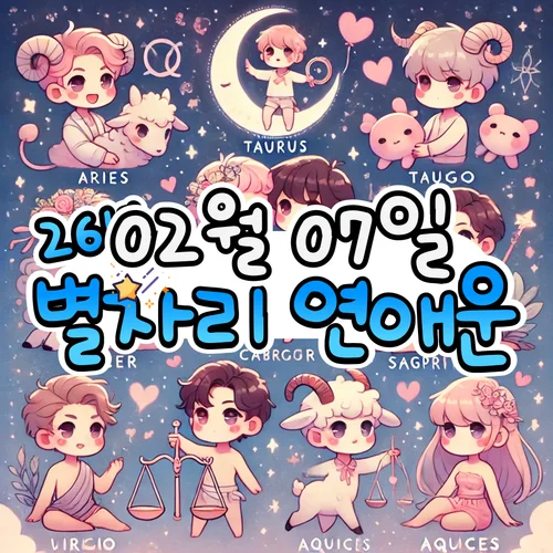 2026년 2월 7일 토요일, 별자리 연애운! ✨