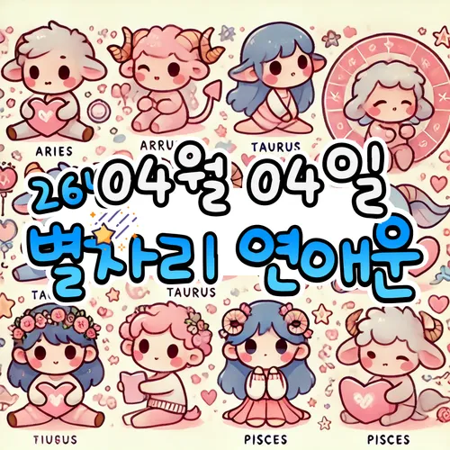 ✨ 2026년 4월 4일 토요일, 별자리 연애운! ✨