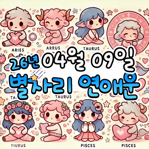 ✨ 2026년 4월 9일 목요일, 별자리 연애운! ✨