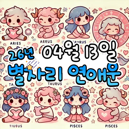 ✨ 2026년 4월 13일 월요일, 별자리 연애운! ✨