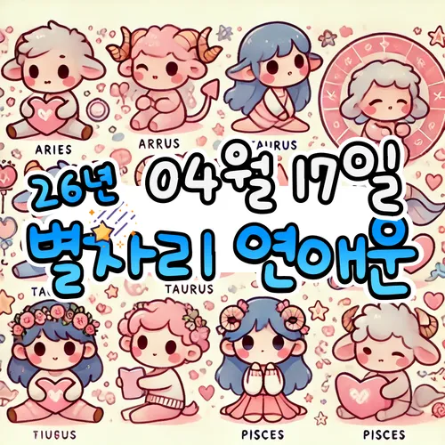 ✨ 2026년 4월 17일 금요일, 별자리 연애운! ✨