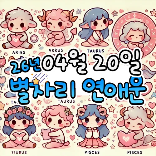 ✨ 2026년 4월 20일 월요일, 별자리 연애운! ✨