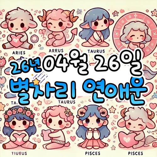 ✨ 2026년 4월 26일 일요일, 별자리 연애운! ✨