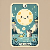 18번 타로카드 달 The Moon 18번 타로카드 달 The Moon