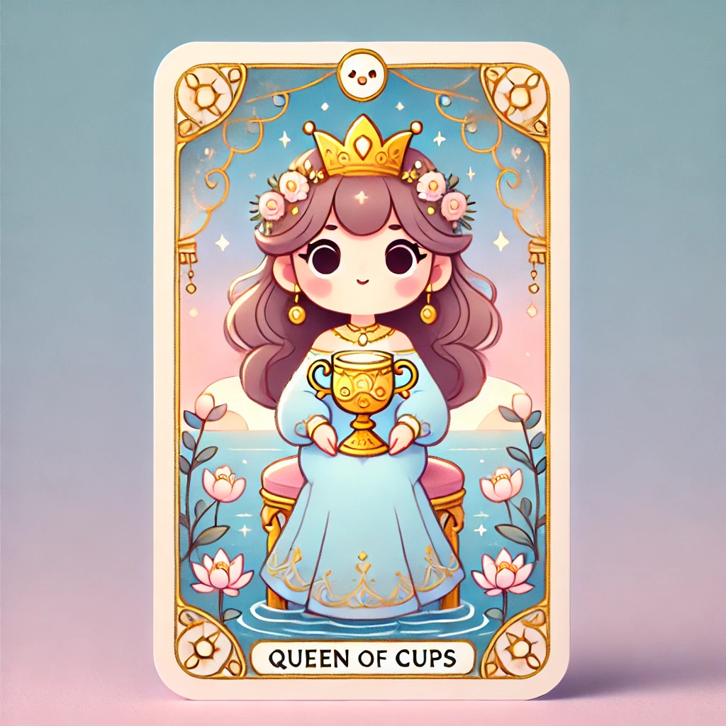 12번 타로카드 컵 퀸 CUP QUEEN 12번 타로카드 컵 퀸 CUP QUEEN