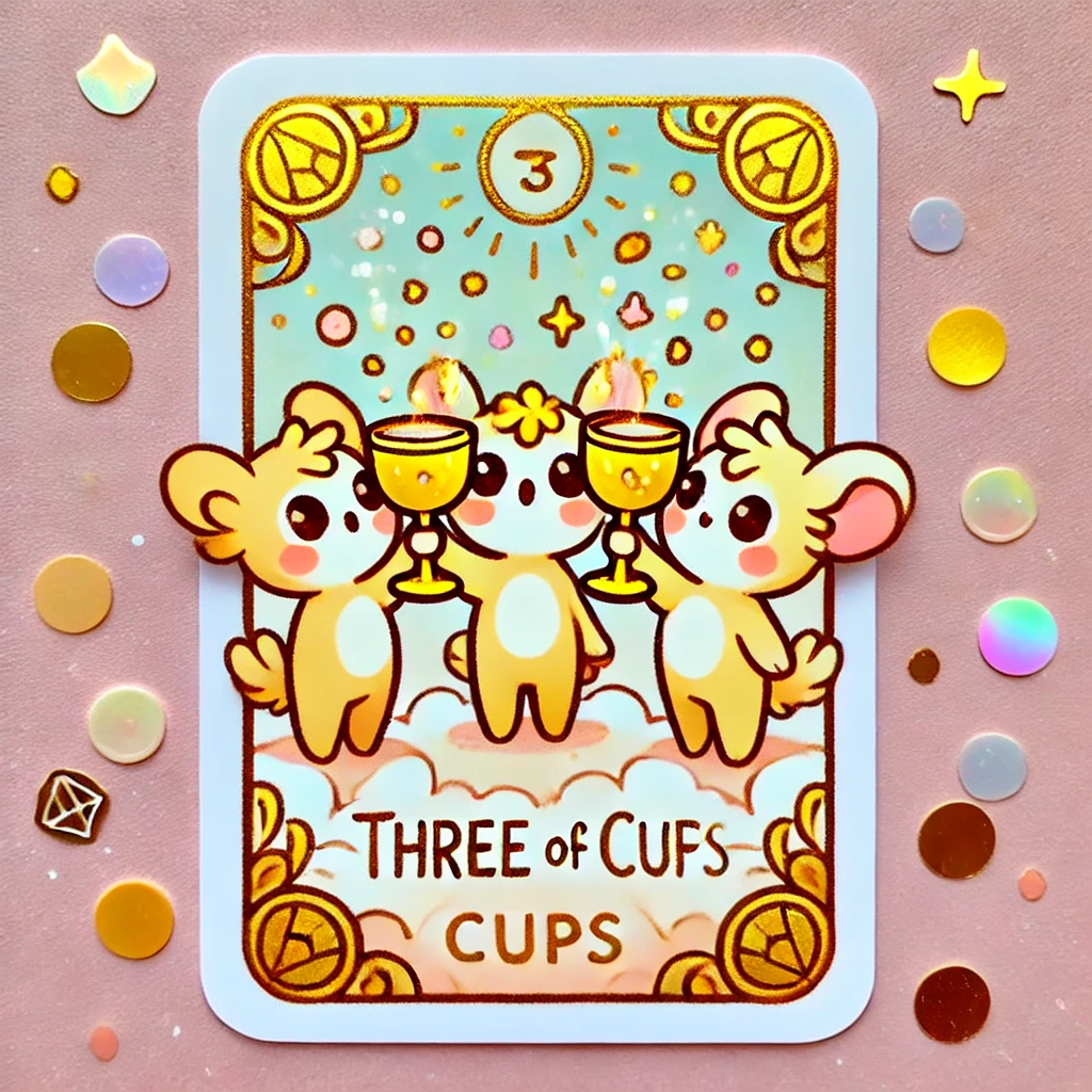 3번 타로카드 컵 3 CUP 3 3번 타로카드 컵 3 CUP 3