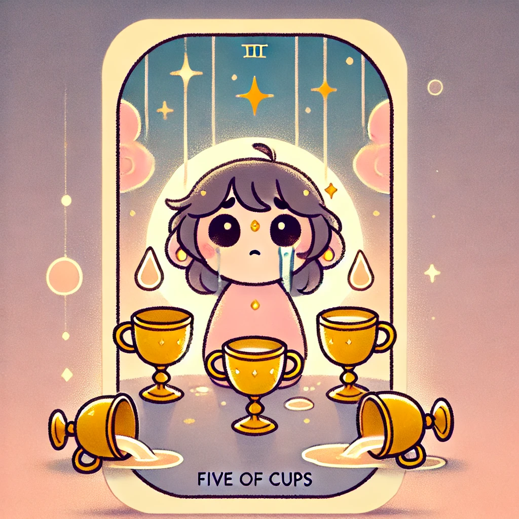 5번 타로카드 컵 5 CUP 5 5번 타로카드 컵 5 CUP 5