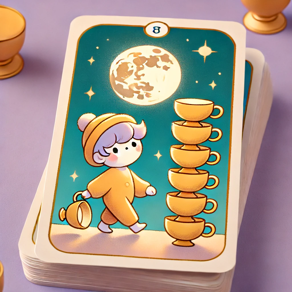 8번 타로카드 컵 8 CUP 8 8번 타로카드 컵 8 CUP 8
