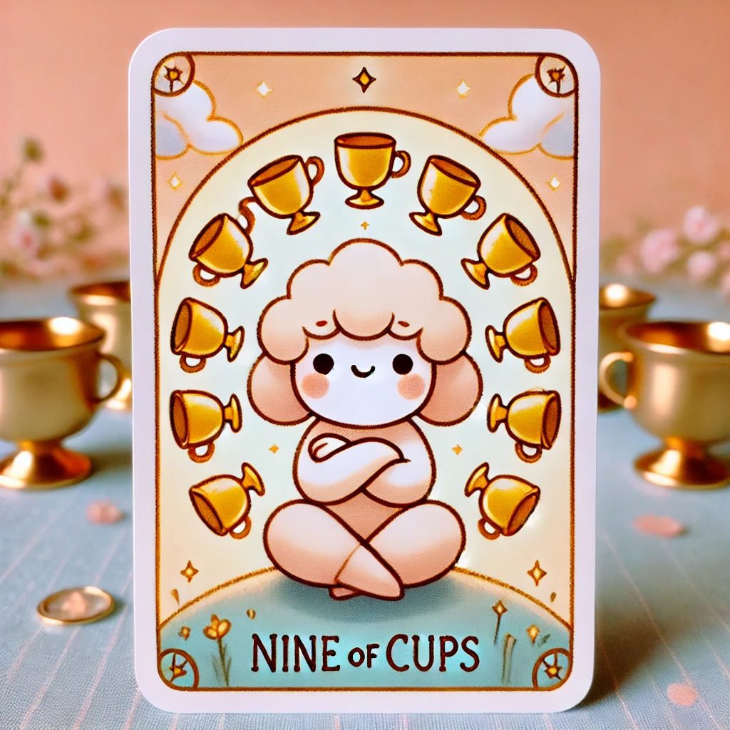 9번 타로카드 컵 9 CUP 9 9번 타로카드 컵 9 CUP 9