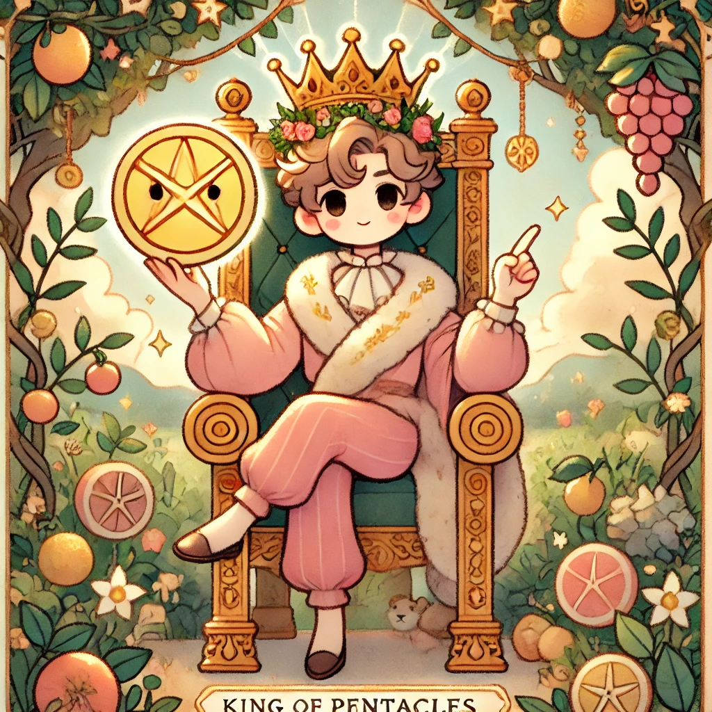 11번 타로카드 펜타클 킹 PENTACLE KING 11번 타로카드 펜타클 킹 PENTACLE KING