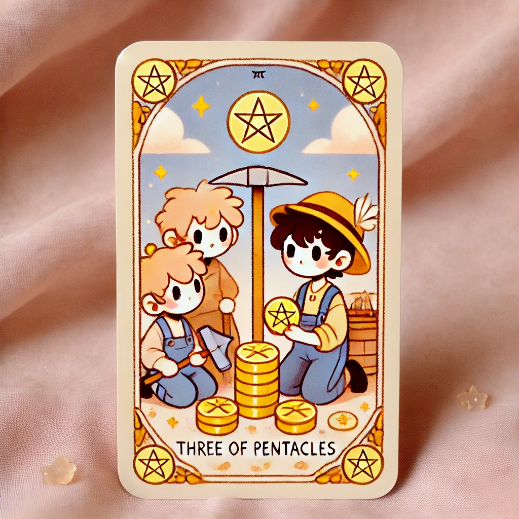 3번 타로카드 펜타클 3 PENTACLE 3 3번 타로카드 펜타클 3 PENTACLE 3