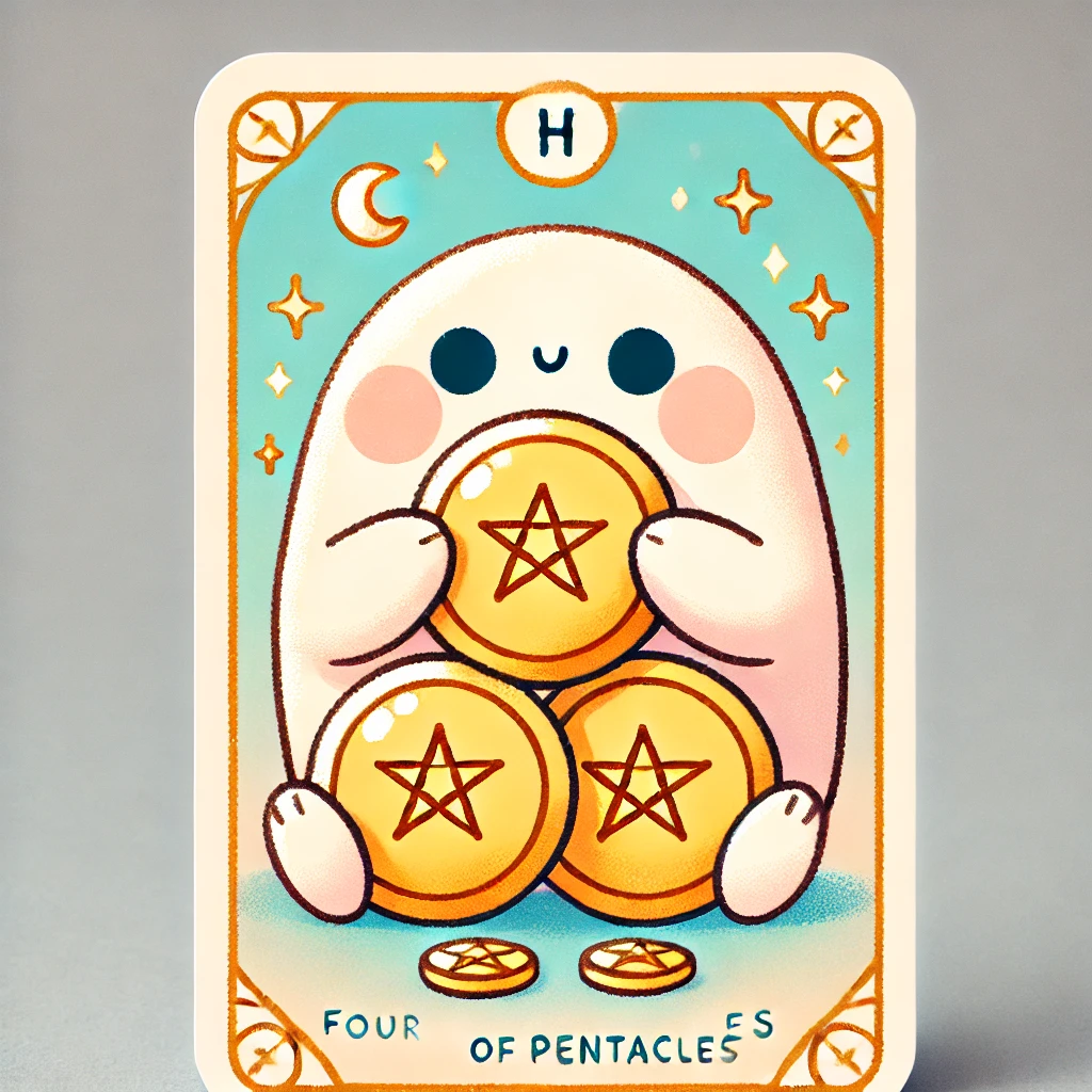 4번 타로카드 펜타클 4 PENTACLE 4 4번 타로카드 펜타클 4 PENTACLE 4