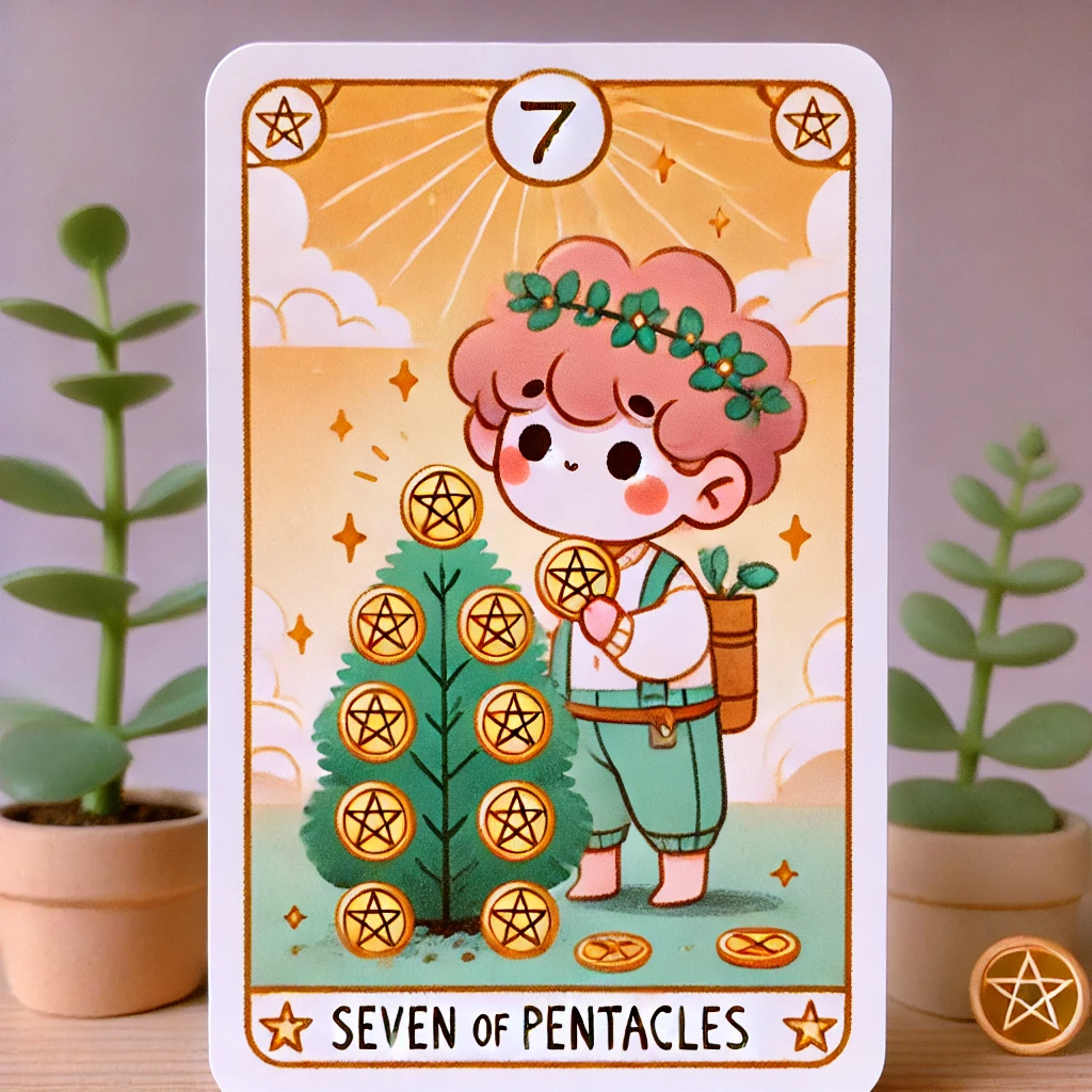 7번 타로카드 펜타클 7 PENTACLE 7 7번 타로카드 펜타클 7 PENTACLE 7
