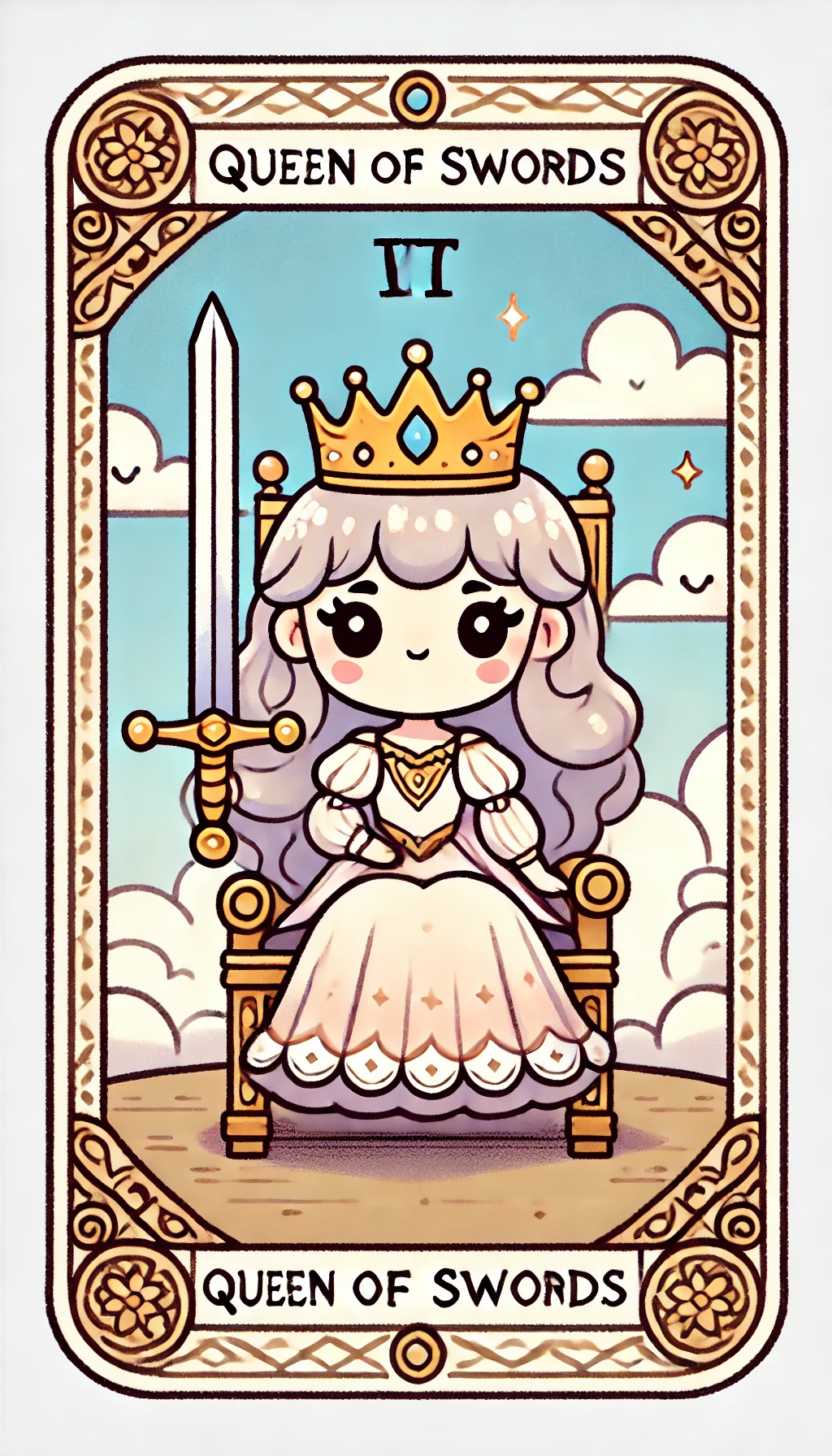 12번 타로카드 소드 퀸 SWORD QUEEN 12번 타로카드 소드 퀸 SWORD QUEEN