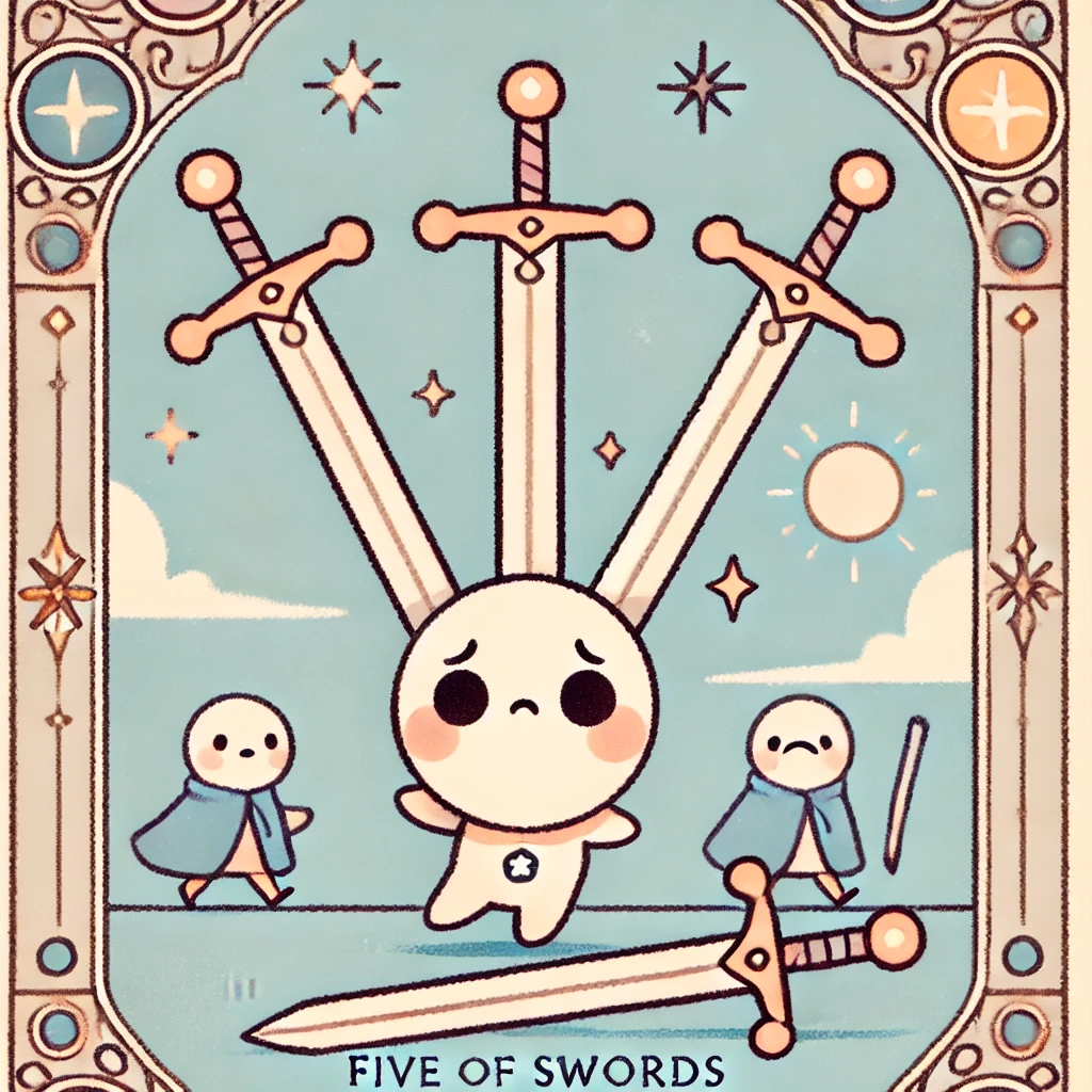 5번 타로카드 소드 5 SWORD 5 5번 타로카드 소드 5 SWORD 5