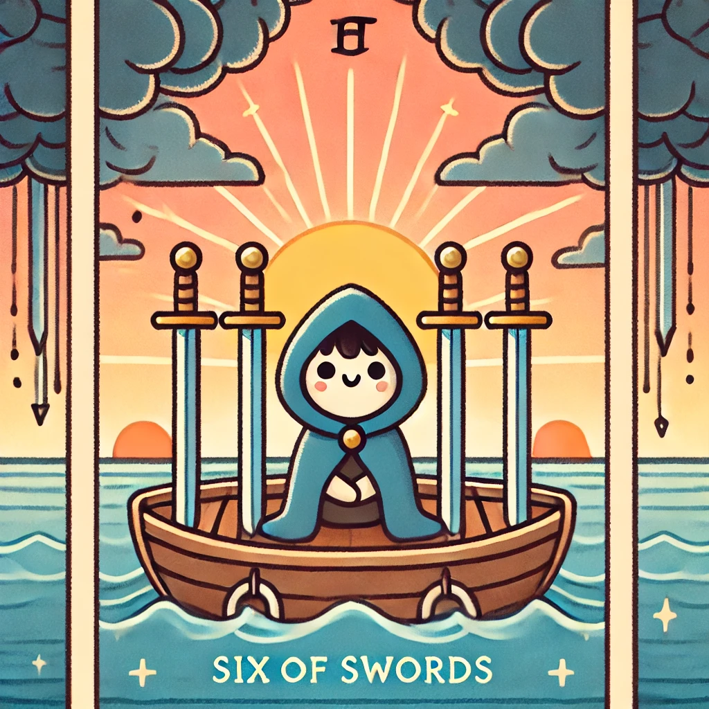 6번 타로카드 소드 6 SWORD 6 6번 타로카드 소드 6 SWORD 6