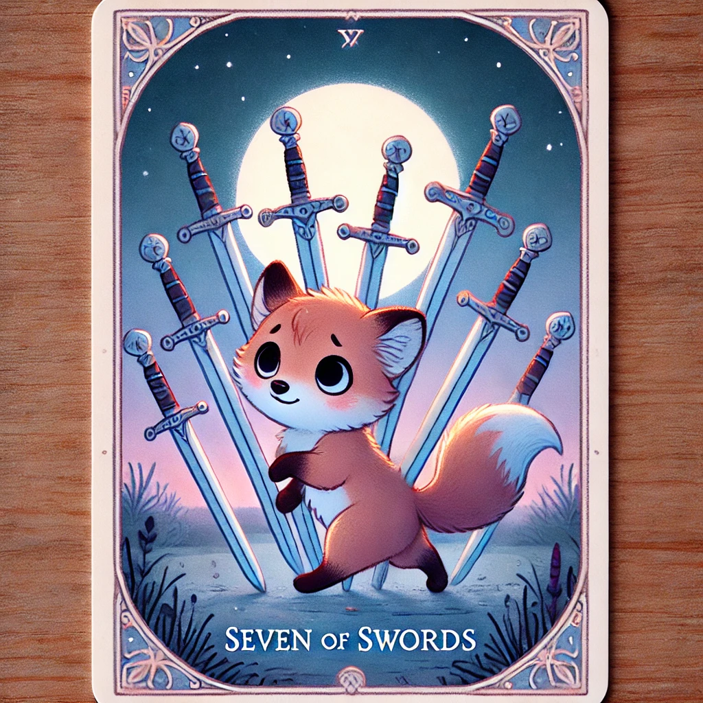7번 타로카드 소드 7 SWORD 7 7번 타로카드 소드 7 SWORD 7