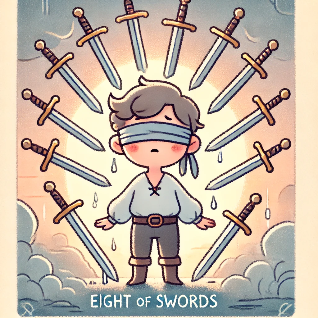 8번 타로카드 소드 8 SWORD 8 8번 타로카드 소드 8 SWORD 8