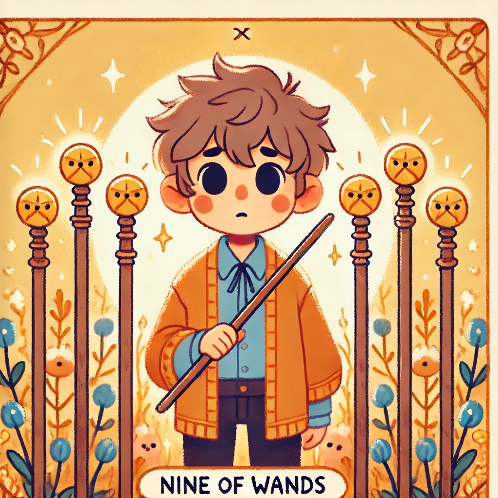 9번 타로카드 완드 9 WAND 9 9번 타로카드 완드 9 WAND 9